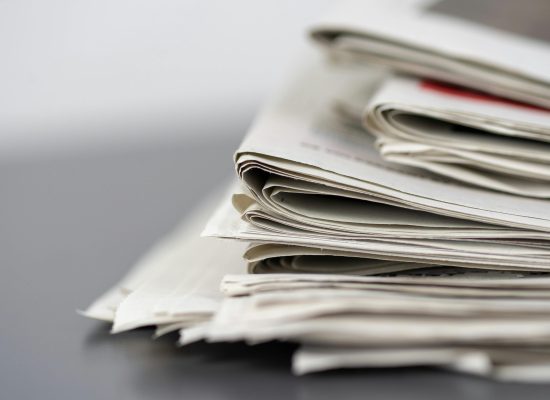 Stack of newspapers